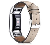 Bracelet de montre de rechange en cuir pour Aisports Fitbit Charge 2 - Bracelet réglable Matte Apricot