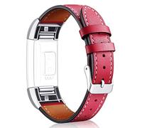 Bracelet de montre de rechange en cuir pour Aisports Fitbit Charge 2 - Bracelet réglable Red