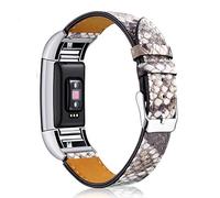 Bracelet de montre de rechange en cuir pour Aisports Fitbit Charge 2 - Bracelet réglable Serpentine