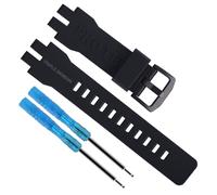 Bracelet de montre de rechange en résine de 20 mm pour Casio Protrek PRG-300 PRW-6000 PRW-6100 PRW-3000 PRW-3100 Accessoires pour homme et femme (boucle noire/noire)