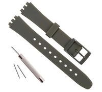 Bracelet de montre de rechange en silicone étanche de 12 mm pour Swatch (gris)