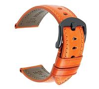 Bracelet de montre de remplacement de la montre en cuir 20/22/24mm, Orange-b, 24mm