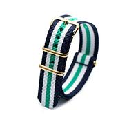 Bracelet de montre de remplacement en nylon Bracelets de montre en nylon de tissu coloré avec boucle dorée 18 20 22 24mm, 18mm