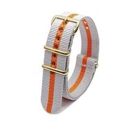 Bracelet de montre de remplacement en nylon Bracelets de montre en nylon de tissu coloré avec boucle dorée 18 20 22 24mm, 18mm