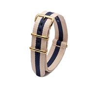Bracelet de montre de remplacement en nylon Bracelets de montre en nylon de tissu coloré avec boucle dorée 18 20 22 24mm, 18mm