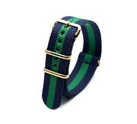 Bracelet de montre de remplacement en nylon Bracelets de montre en nylon de tissu coloré avec boucle dorée 18 20 22 24mm, 18mm
