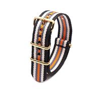 Bracelet de montre de remplacement en nylon Bracelets de montre en nylon de tissu coloré avec boucle dorée 18 20 22 24mm, 18mm
