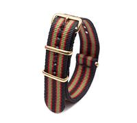 Bracelet de montre de remplacement en nylon Bracelets de montre en nylon de tissu coloré avec boucle dorée 18 20 22 24mm, 20mm