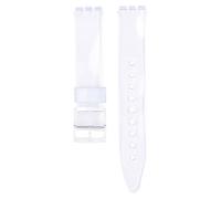 Bracelet de montre de remplacement en PVC pour Swatch Transparent 17 mm