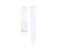 Bracelet de montre de remplacement en PVC pour Swatch Transparent 19 mm