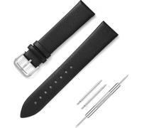 Bracelet de montre de remplacement Vintage en cuir Bracelet de montre en cuir 16mm noir