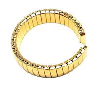 Bracelet de montre élastique en acier inoxydable 12/14/16/18/20/22 mm, en métal argenté et doré, for hommes et femmes, accessoires(Gold,16mm)