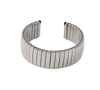 Bracelet de montre élastique en acier inoxydable, 12mm, 14mm, 16mm, 18mm, 20mm, 22mm, bande métallique à expansion extensible(Silver,16mm)