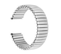 Bracelet de montre élastique en acier inoxydable de 12 mm, 14 mm, 16 mm, 18 mm et 20 mm, universel, for hommes et femmes, avec système d'extension. Accessoires inclus.(Silver,12mm)