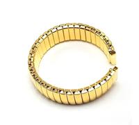 Bracelet de montre élastique en métal 12 mm, 14 mm, 16 mm, 18 mm, 20 mm, 22 mm, en acier inoxydable, extensible, for hommes et femmes, accessoires(Gold,20mm)