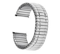 Bracelet de montre élastique en métal 12 mm, 14 mm, 16 mm, 18 mm, 20 mm, en acier inoxydable, extensible, doré, for hommes et femmes, accessoires(Silver,12mm)
