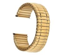 Bracelet de montre élastique en métal 12 mm, 14 mm, 16 mm, 18 mm, 20 mm, en acier inoxydable, extensible, doré, for hommes et femmes, accessoires(Gold,16mm)