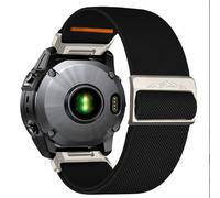 Bracelet de montre élastique en nylon pour Garmin Descent MK3i Black 26mm