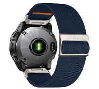 Bracelet de montre élastique en nylon pour Garmin Descent MK3i Blue 22mm