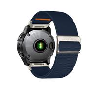 Bracelet de montre élastique en nylon pour Garmin Descent MK3i Blue 22mm
