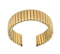Bracelet de Montre élastique Extensible en Acier Inoxydable, 12mm 14mm 16mm 18mm 20mm 22mm, Bracelet métallique Universel(Gold,12mm)