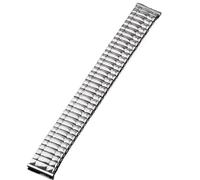Bracelet de montre élastique for hommes, en acier inoxydable, argent, bracelet extensible de remplacement, 12mm, 14mm, 16mm, 18mm, 20mm(Silver,20mm)