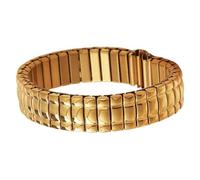 Bracelet de montre en acier inoxydable, 12mm, 14mm, 16mm, 18mm, 20mm, for femmes et hommes, élastique en métal extensible confortable(Gold,14mm)