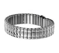Bracelet de montre en acier inoxydable, 12mm, 14mm, 16mm, 18mm, 20mm, for femmes et hommes, élastique en métal extensible confortable(Silver,20mm)
