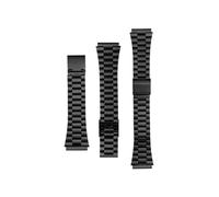 Bracelet De Montre En Acier Inoxydable, 18mm, Adapté À For Casio A158 A159 A169 B650 AQ-230 LA-680 AE1200 LA-670 F91W F84 SGW400, Bracelet De Montre En Métal Massif(Black three-beads,18mm)