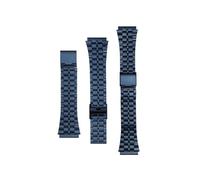 Bracelet De Montre En Acier Inoxydable, 18mm, Adapté À For Casio A158 A159 A169 B650 AQ-230 LA-680 AE1200 LA-670 F91W F84 SGW400, Bracelet De Montre En Métal Massif(Blue five-beads,18mm)