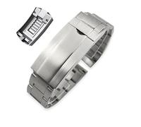 Bracelet de montre en acier inoxydable 316L de 20 mm pour montre Rolex Submariner Daytona Date Just Slide Lock Argenté 20 mm