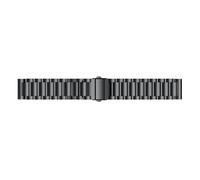 Bracelet de montre en acier inoxydable - Ajustement confortable et sûr Black 22 mm