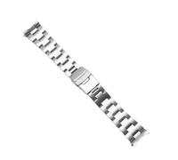 Bracelet de montre en acier inoxydable, compatible avec Seiko n° 5 vert, compatible Water Ghost SRPD63K1 SKX007 009 SRPD63, bracelet à embout d'arc(Three beads silver,20mm)