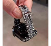 Bracelet de montre en acier inoxydable de forme diamant et de forme blé compatible avec les séries Ultra2/Ultra/11/10/9/8/7/6/5/4/3/2/1/SE 38/40/41/(S10-42MM),42/44/45/46/49MMAlliage de zinc