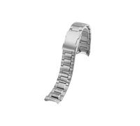 Bracelet de montre en acier inoxydable for homme 22mm avec boucle déployante Compatible avec Casio EDIFICE Série ECB-900(Silvery)