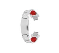 Bracelet de montre en acier inoxydable for homme Compatible avec Casio G-SHOCK MTG-B3000(B-Silver red)