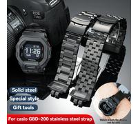 Bracelet de montre en acier inoxydable GBD-200 pour Casio G-SHOCK GBD-200-1A/RD-4, Bracelet de sport étanche, Bracelet en métal Durable