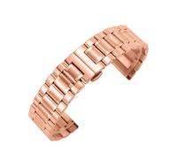 Bracelet de montre en acier inoxydable massif 12 mm 13 mm 14 mm 15 mm 16 mm 17 mm 19 mm 21 mm 23 mm Bracelet de montre universel en métal Accessoires de montre for hommes et femmes Universel(Rose Gold