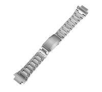 Bracelet de montre en acier inoxydable massif compatible avec Casio G-Shock GWM5610 DW5600 GW-5000 G-5600 GA2100 GM5600 GM2100 16 mm(Silver,GM2100)
