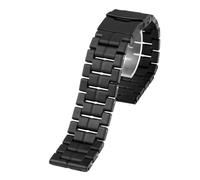 Bracelet de montre en acier inoxydable massif compatible avec les montres d'escalade Casio Protrek série 5578 PRW-60/YT PRW-30/50/70(Black Gray)