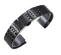Bracelet de montre en acier massif avec cinq maillons et sept maillons - Interface incurvée - Accessoires en acier inoxydable, 23mm, Acétate, Pas de pierre précieuse