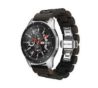 Bracelet de Montre en Bois 22mm pour Samsung Galaxy, Bracelet de Remplacement de Bracelet en Acier Inoxydable de 46mm en Bois en Acier Inoxydable Bracelet de Remplacement pour Vitesse S3 (Brown)