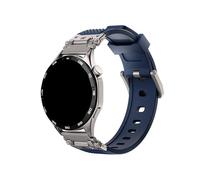 Bracelet de montre en caoutchouc 22/20mm Compatible avec Huawei GT5 4 46mm/Amazfit Balance GTR4/Samsung Galaxy 7 6 54(Titanium blue,22mm)