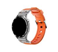 Bracelet de montre en caoutchouc 22/20mm Compatible avec Huawei GT5 4 46mm/Amazfit Balance GTR4/Samsung Galaxy 7 6 54(Silver orange,22mm)