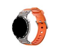 Bracelet de montre en caoutchouc 22mm 20mm Compatible avec Huawei GT5 4 46mm/Amazfit Balance GTR4/Samsung Galaxy 7 6 54(Titanium orange,20mm)