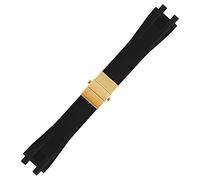 Bracelet de montre en caoutchouc de silicone pour Ulysse Nardin Sports de plein air étanche Bracelet de poignet de remplacement Accessoires de montre Pièces, Black Black Clasp, Acier allié Cuir, Non