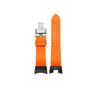 Bracelet de montre en caoutchouc for hommes, Compatible avec Casio G-SHOCK Little Mud King 3rd 5594 GG-B100(Orange-silver)