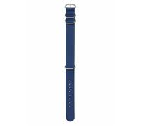 Nixon FKM Rubber NATO BA005-3391-00 Bracelet de rechange pour montres avec espacement de 20 mm en silicone et caoutchouc bleu marine/bleu avec boucle et ferrures en acier inoxydable, Bleu marine/bleu,