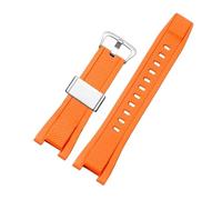 Bracelet de montre en caoutchouc silicone compatible avec Casio G-Shock GST Series GST-W300 210 400G S130 S310 S330 B100(Orange-silver B)