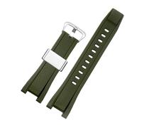 Bracelet de montre en caoutchouc silicone compatible avec Casio G-Shock GST Series GST-W300 210 400G S130 S310 S330 B100(Army green-silver B)